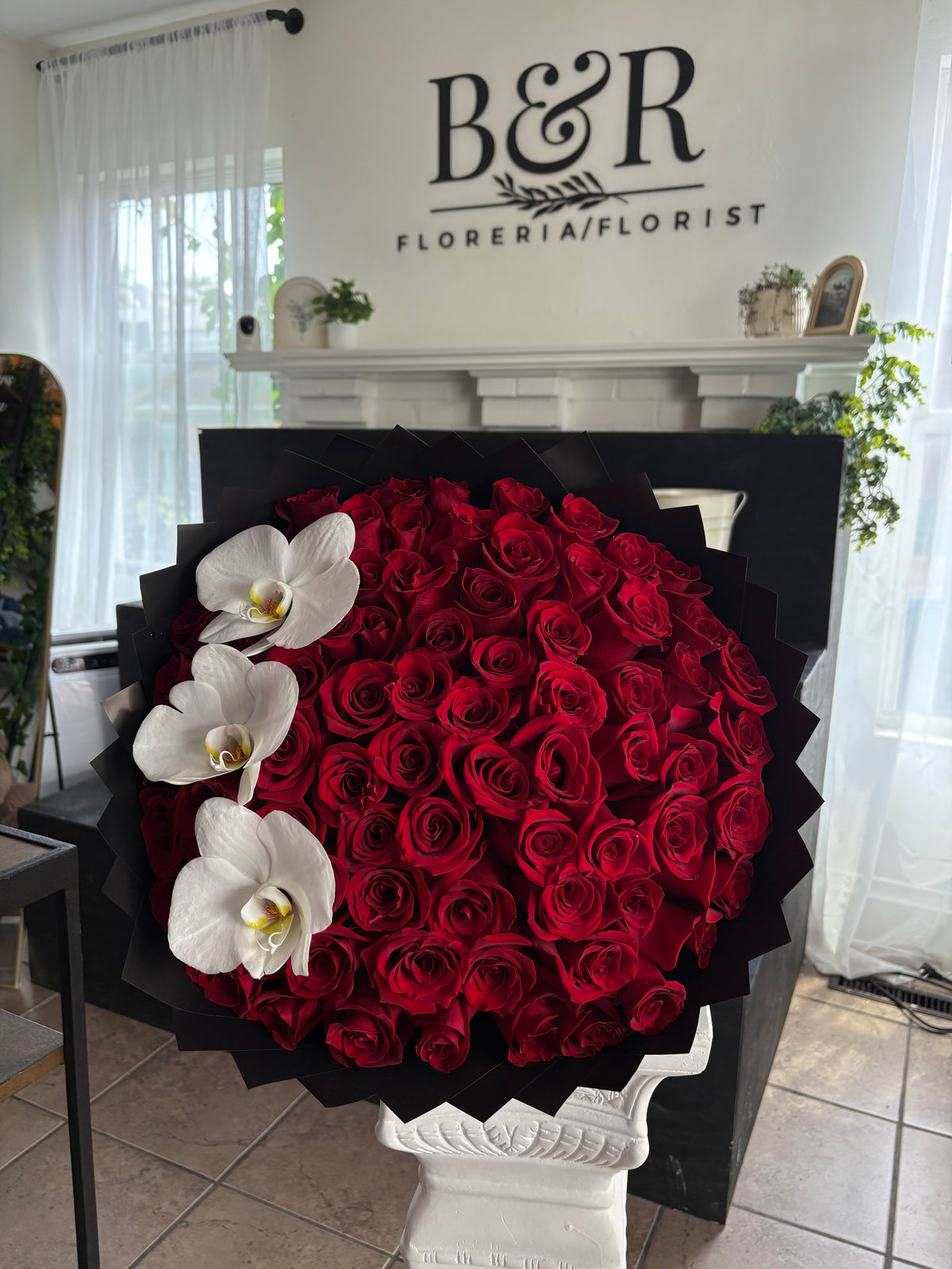 Orchids with Roses