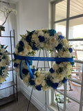 Blue Tribute Wreath